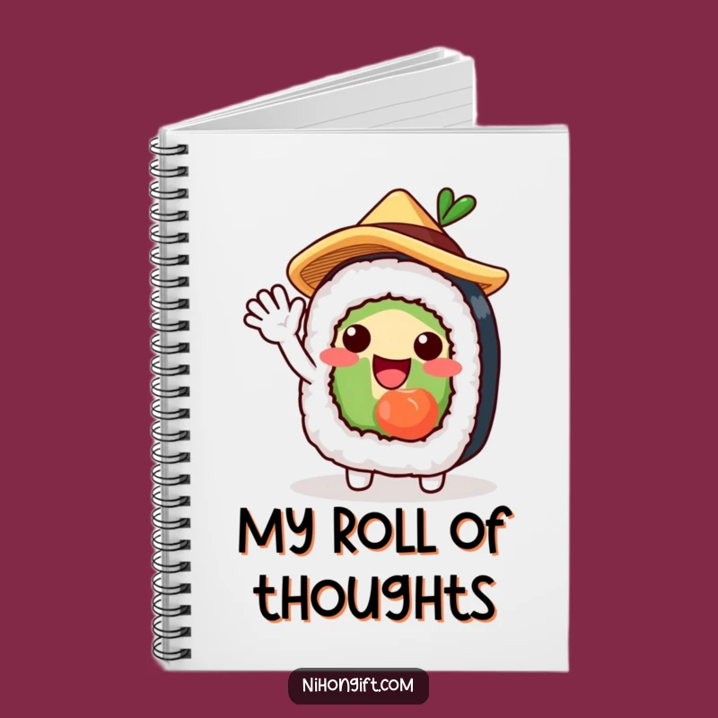 Funny Sushi Roll Notebook for Jotting Down Delicious Ideas
