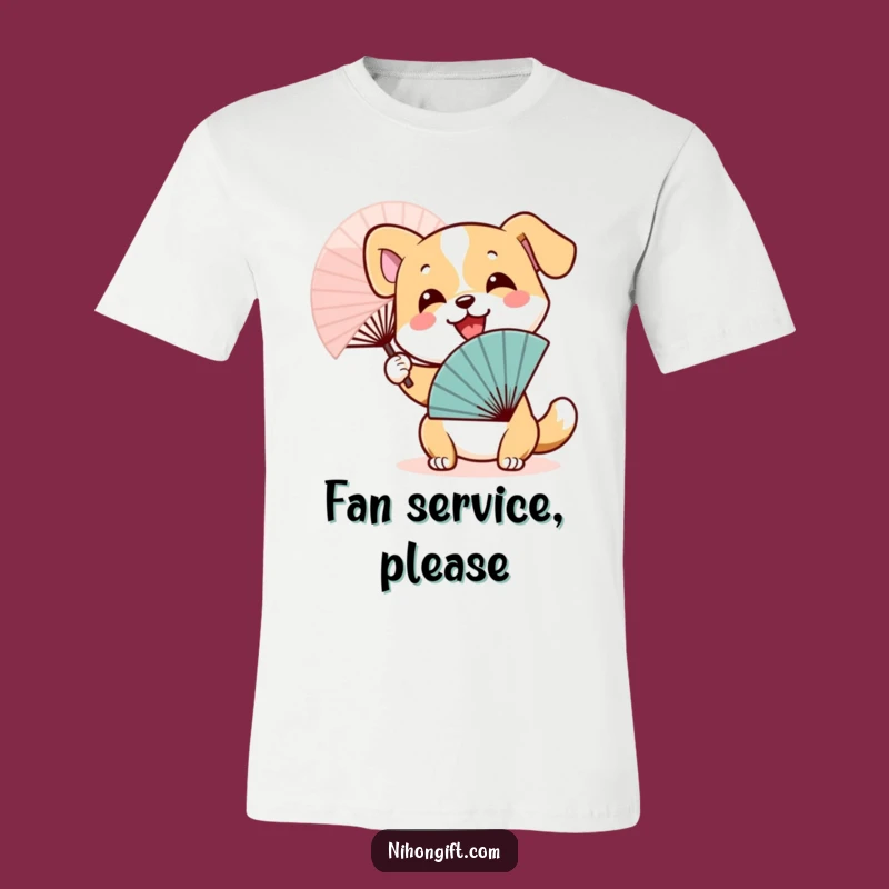Funny Dog Fan T-Shirt: Joyful Japanese Wave - Humorous Pet Tee Gift