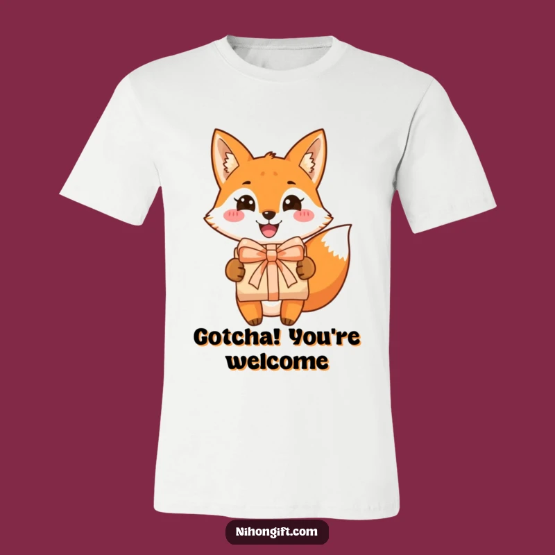 Funny Fox T-Shirt: Cheerful Grin, Gift Presenter, Perfect Funny Gift