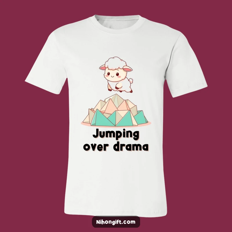 Funny Kawaii Sheep Origami Tee: Wear Your Creative Spirit with This Shirt!
