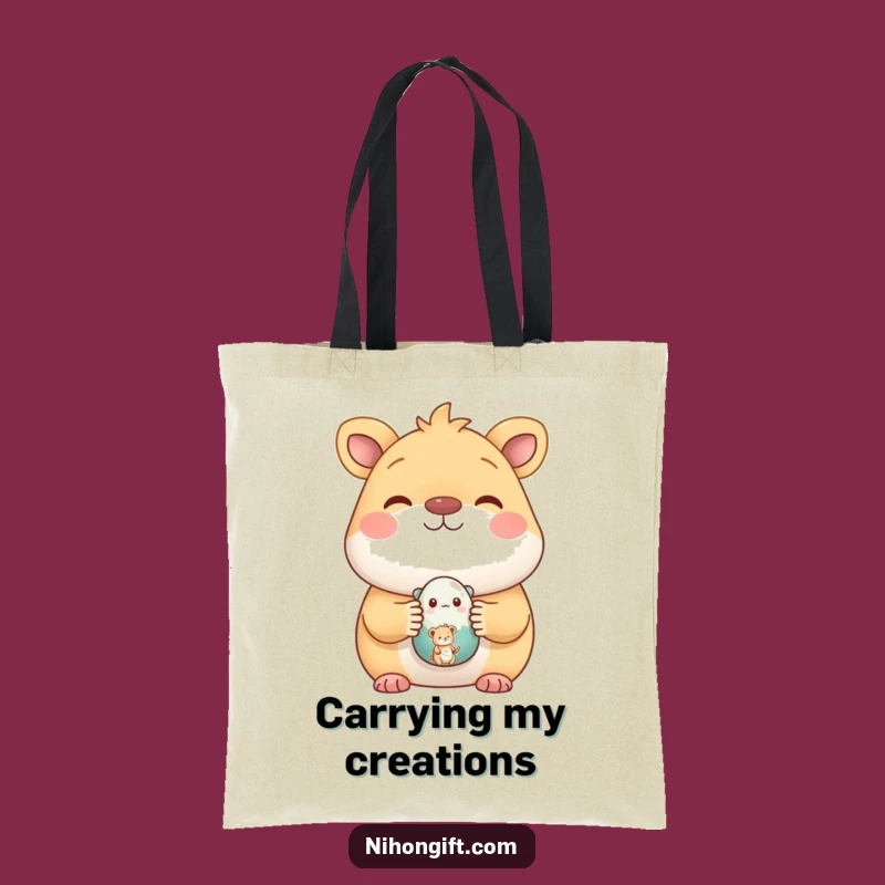 Funny Animal Ceramic Lover Tote Bag - Carry Your Art Supplies!