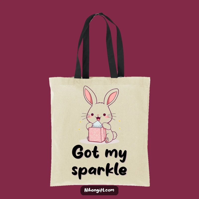 Funny Kawaii Bunny Gift Surprise Tote Bag - Stylish & Humorous Carryall